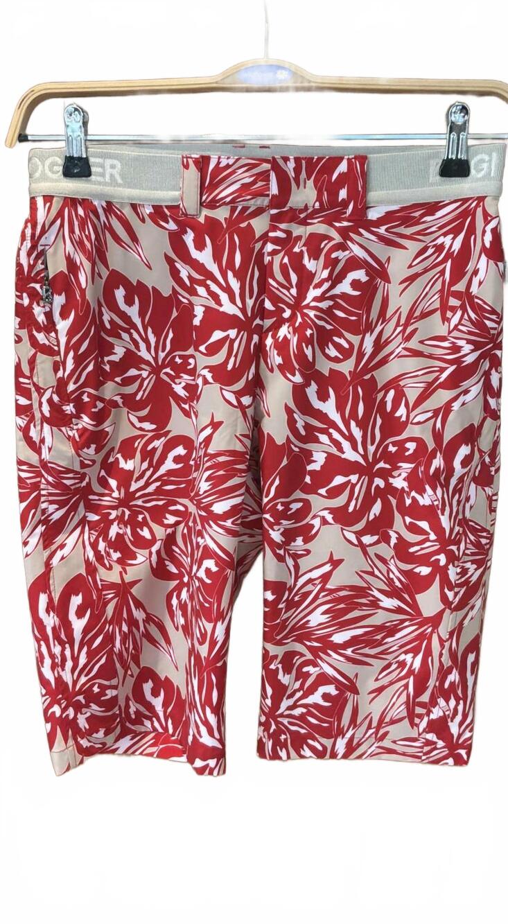 NEW BOGNER women's zita print shorts in red/tan